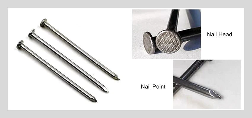 16D common steel nails details